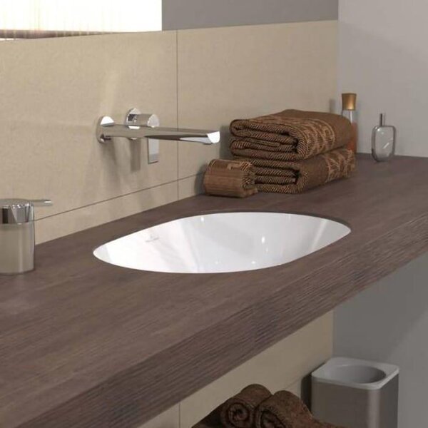 Lavabo da appoggio Villeroy & Boch Architectura, forma ovale, dimensioni 63 x 43 cm, senza troppofilo, finitura non lucida