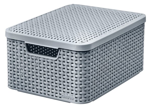 Scatola con coperchio grigia in plastica 29x39x19 cm Style – Curver