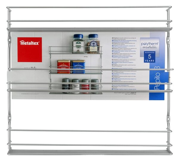 Organizer per spezie da parete in acciaio – Metaltex