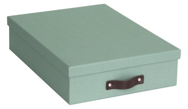 Organizer verde in cartone per documenti Oskar Canvas Paper Laminate – Bigso