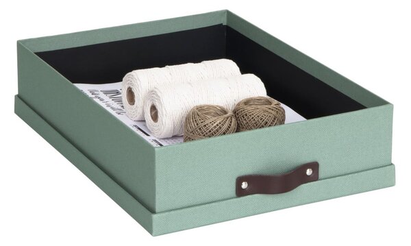 Organizer verde in cartone per documenti Oskar Canvas Paper Laminate – Bigso