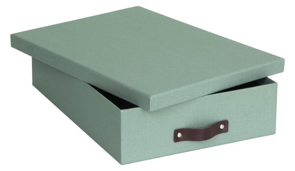 Organizer verde in cartone per documenti Oskar Canvas Paper Laminate – Bigso