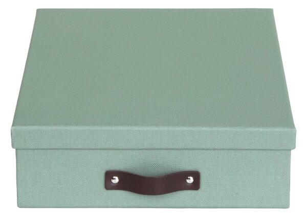 Organizer verde in cartone per documenti Oskar Canvas Paper Laminate – Bigso