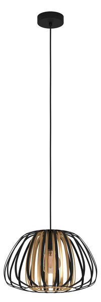 EGLO Lampada a sospensione Encinitos, nero/ottone, Ø 37,5 cm