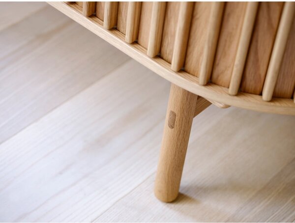 Tavolo TV in rovere di colore naturale 160x48 cm Carno - Unique Furniture