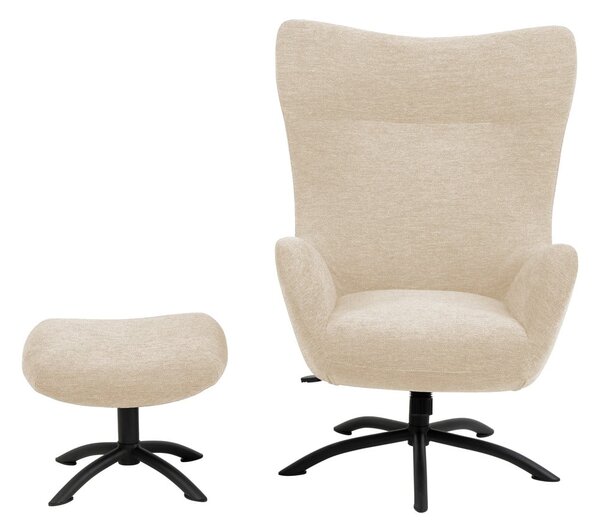 Set di orecchie e poggiapiedi bianco e crema Talgarth - Actona
