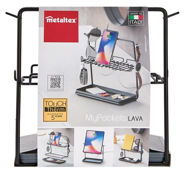 Organizzatore per ufficio nero My Pocket - Metaltex