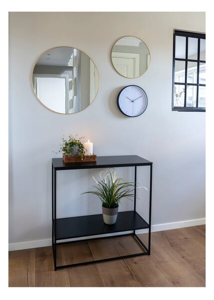 Consolle nera con piano nero 80x36 cm Vita - House Nordic