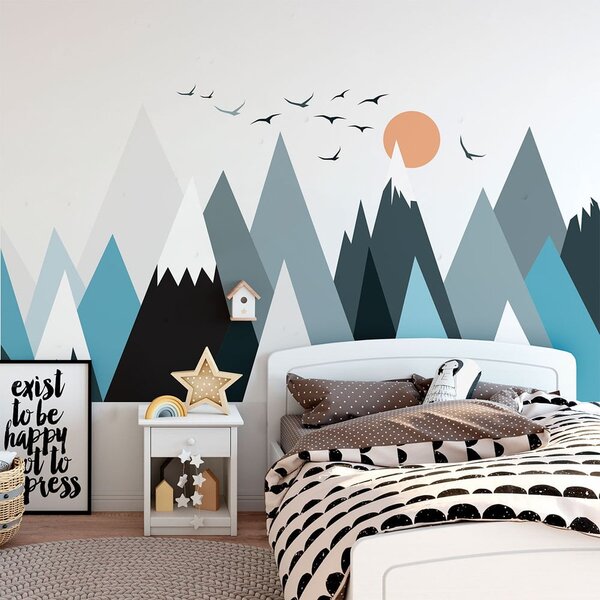 Adesivo murale Bambino gigante Adesivo montagne scandinave Parka - Ambiance