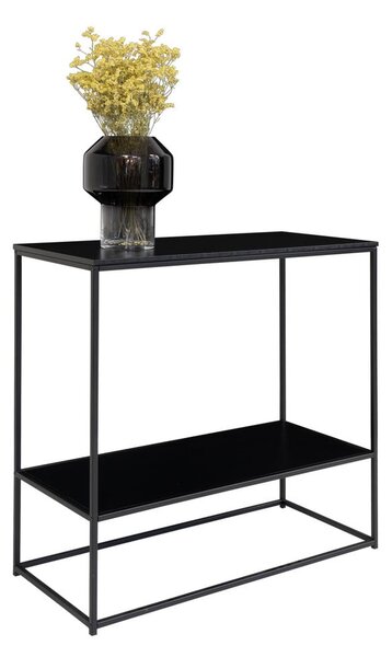 Consolle nera con piano nero 80x36 cm Vita - House Nordic