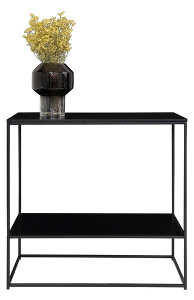 Consolle nera con piano nero 80x36 cm Vita - House Nordic