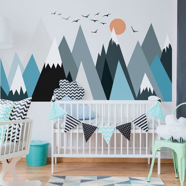 Adesivo murale Bambino gigante Adesivo montagne scandinave Parka - Ambiance