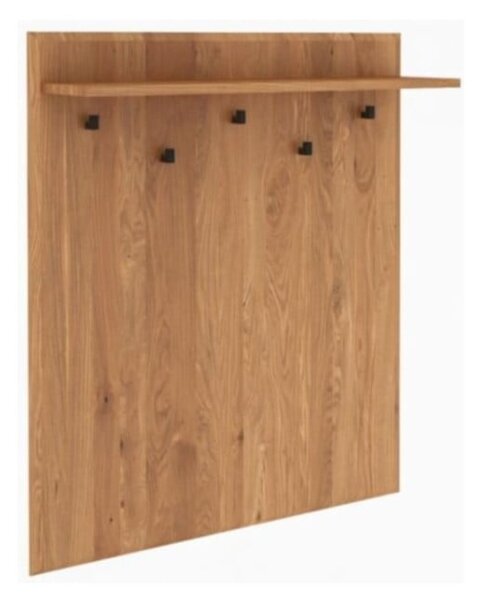 Appendiabiti da parete in legno di quercia in colore naturale con ripiano Abies - The Beds