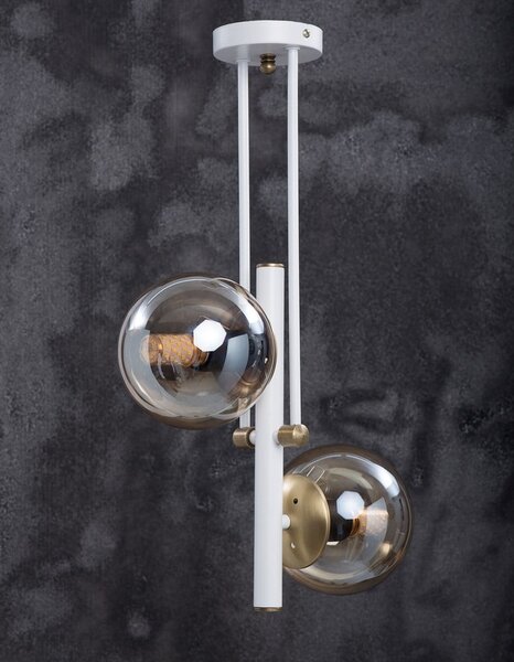 Lampada a sospensione con paralume in vetro ø 15 cm Libra - Squid Lighting