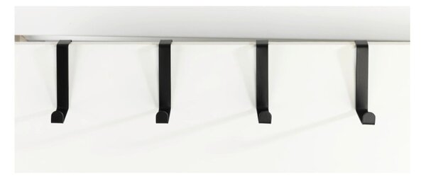 Set di 4 ganci per porte in nero opaco - Wenko