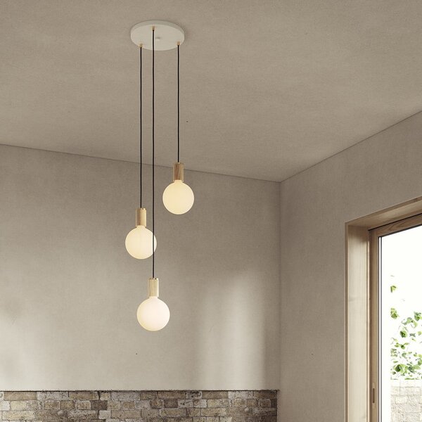 Apparecchio a sospensione dimmerabile in colore bianco-naturale ø 25 cm - tala