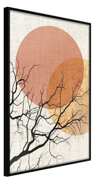 Poster in cornice, 30 x 45 cm Gloomy Tree - Artgeist