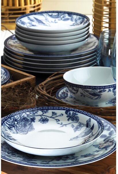 Set di piatti in porcellana da 24 pezzi Fiori - Kütahya Porselen