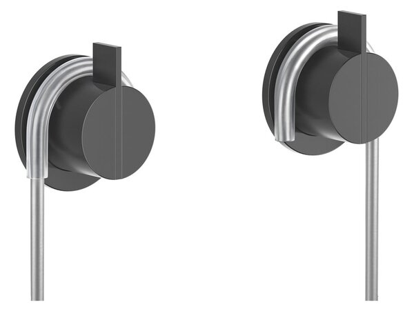 Mensola da bagno sospesa in acciaio inox color argento Origin - Metaltex