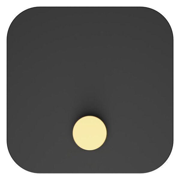 Appendiabiti da parete in metallo nero con ripiano Hang in There - UMAGE