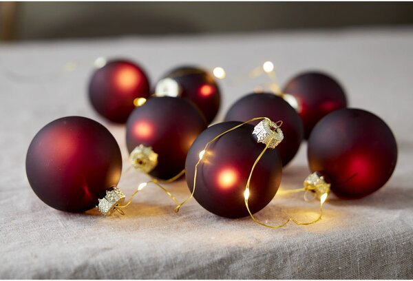 Decorazione luminosa bordeaux con motivo natalizio ø 6 cm Bliss - Star Trading