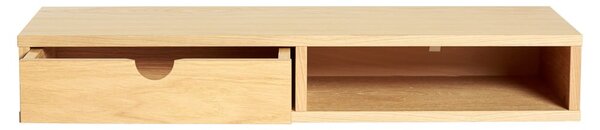 Comodino in rovere con ripiani in colore naturale Farsta - Woodman