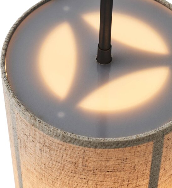 Audo Copenhagen Lampada a sospensione Hashira, dimmerabile, Crema / Ambra, Soggiorno / Sala da pranzo, Tessuto / Stoffa / Seta, Design, Lampada a sospensione