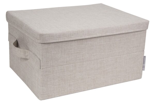 Scatola con coperchio beige in tessuto 40x30x22 cm Soft Storage – Bigso