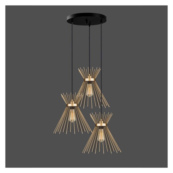 Lampada a sospensione in metallo color oro ø 34 cm Izmir - Squid Lighting