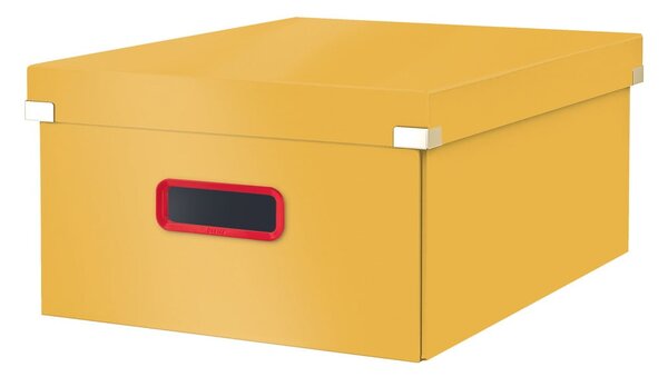 Scatola di cartone giallo con coperchio 48x37x20 cm Click&Store - Leitz