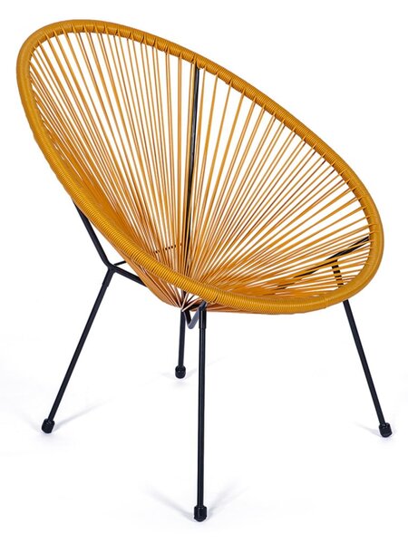 Poltrona da esterno gialla in metallo/in plastica Avocado Comfort – Bonami Selection