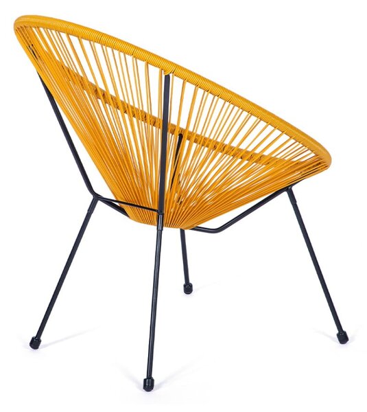 Poltrona da esterno gialla in metallo/in plastica Avocado Comfort – Bonami Selection