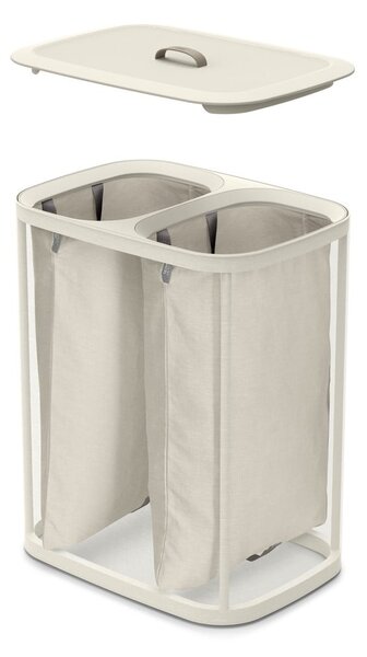Cesta per il bucato beige in tessuto 2x45 l Tota – Joseph Joseph