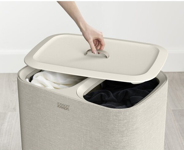 Cesta per il bucato beige in tessuto 2x45 l Tota – Joseph Joseph