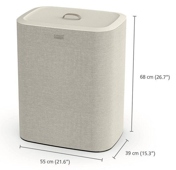 Cesta per il bucato beige in tessuto 2x45 l Tota – Joseph Joseph