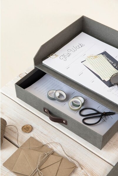 Organizzatore di documenti in cartone con cassetto Walter - Bigso Box of Sweden