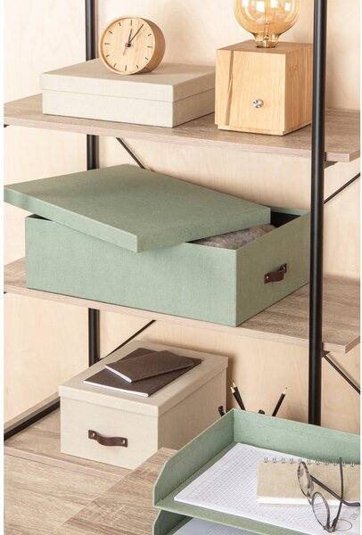 Scatole di cartone con coperchio color menta in set di 3 31x47x15 cm Inge - Bigso Box of Sweden
