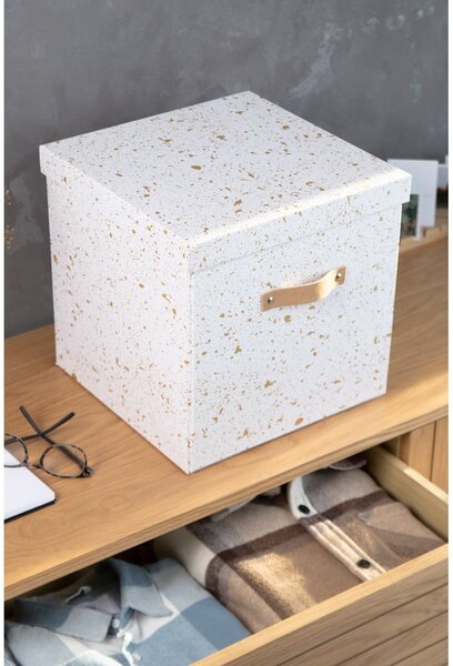 Scatola portaoggetti in oro e bianco Logan - Bigso Box of Sweden