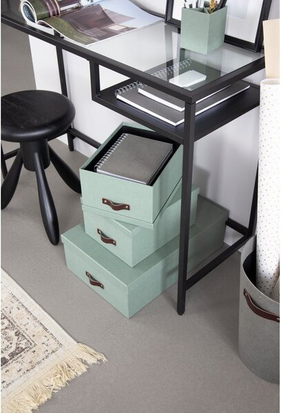 Scatole di cartone con coperchio color menta in set di 3 31x47x15 cm Inge - Bigso Box of Sweden