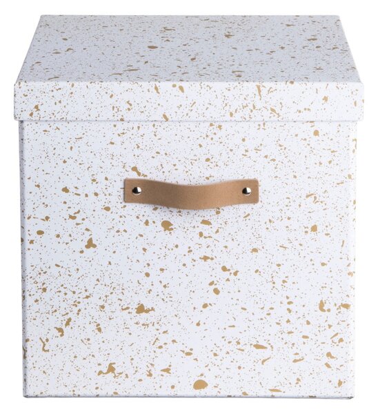 Scatola portaoggetti in oro e bianco Logan - Bigso Box of Sweden