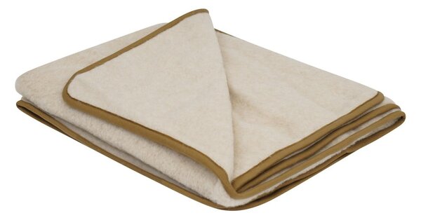 Coperta in lana merino marrone, 130x170 cm - Native Natural