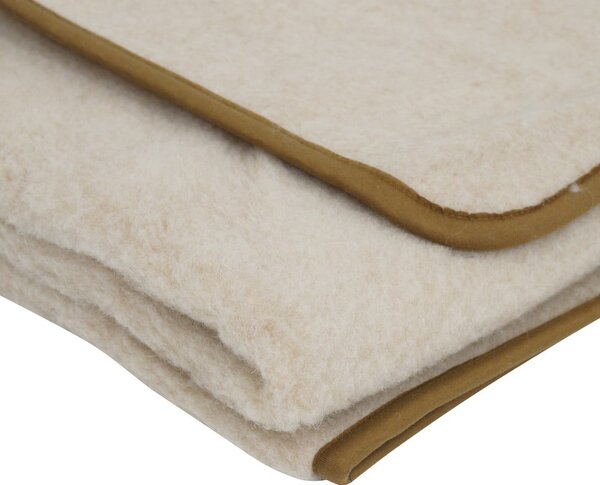 Coperta in lana merino marrone, 130x170 cm - Native Natural