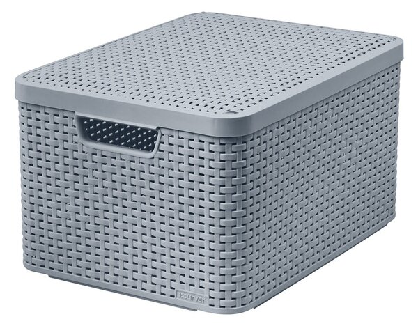 Scatola con coperchio grigia in plastica 33x44,5x25 cm Style – Curver