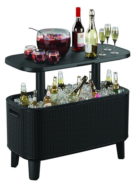 Tavolo da giardino in plastica con vaschetta per il ghiaccio 83,5x40 cm Bevy - Keter