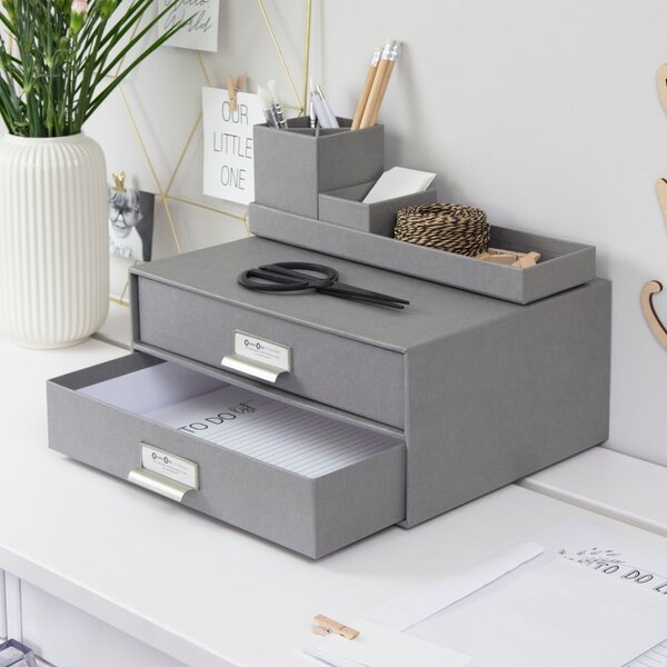 Cassetto portadocumenti grigio a 2 livelli , 33 x 22,5 cm Birger - Bigso Box of Sweden