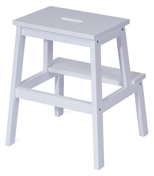 Sgabello in legno di gomma bianco Corg - Bonami Essentials