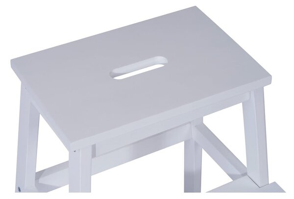 Sgabello in legno di gomma bianco Corg - Bonami Essentials