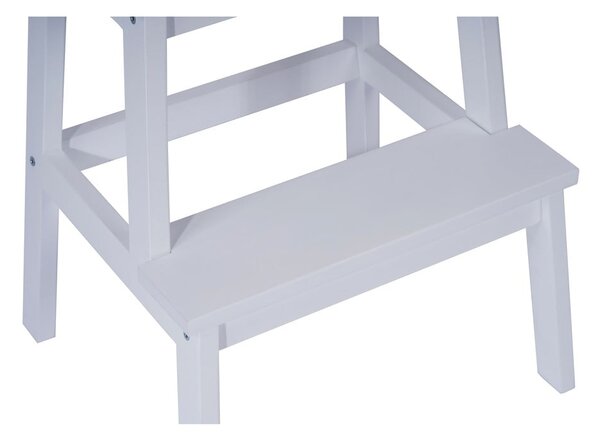 Sgabello in legno di gomma bianco Corg - Bonami Essentials