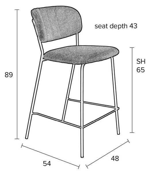 Sgabelli da bar rosa in set di 2 89 cm Jolien - White Label