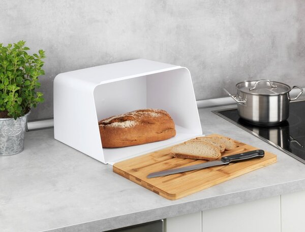 Scatola del pane bianca con coperchio in bambù Kubo - Wenko